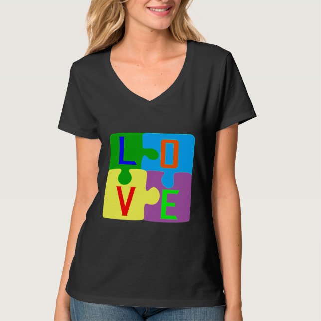 Love Autism Awareness T-Shirt (Front)