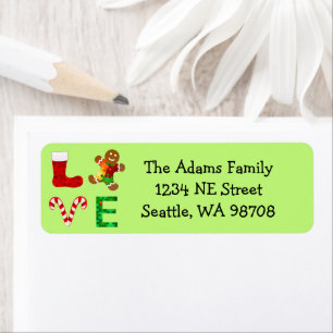 LOVE Autism Christmas Label