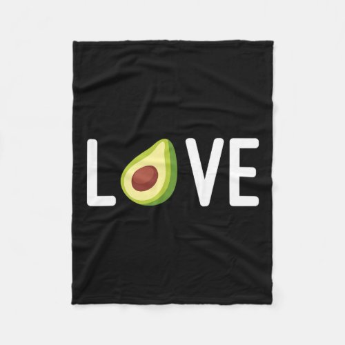 Love Avocado Guacamole Dip Healthy Food Addict  Fleece Blanket