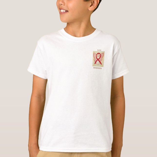 Love Awareness Red Ribbon Angel Tee (Front)