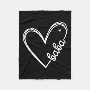 Love Baba Heart Men Fathers Day Birthday Fleece Blanket