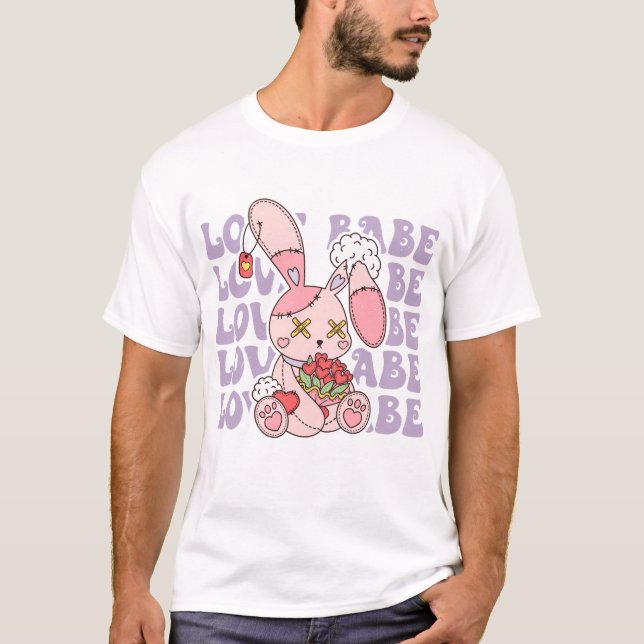 Love Babe Valentine Bunny T-Shirt (Front)