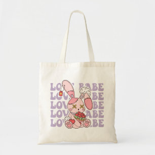 Love Babe Valentine Bunny Tote Bag