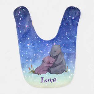 Love, Baby Hippo and her Mother, Baby Bib