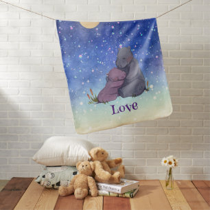 Love, Baby Hippo and her Mother Blanket