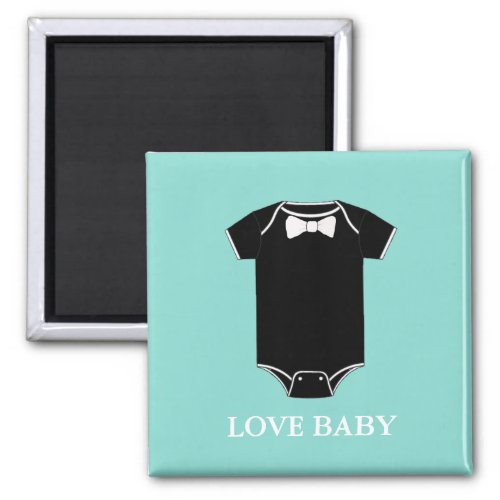 Love Baby Little Man Tuxedo Love Baby Shower Party Magnet