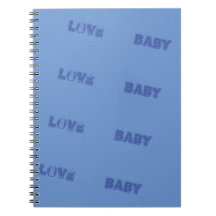LOVE_BABY_MODERN_MEDIUM BLUE_SO_CUTE_NOTE BOOK