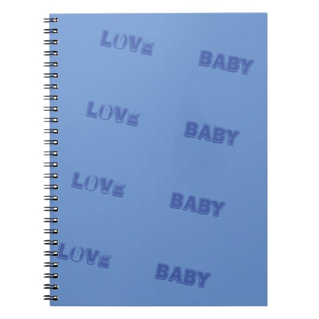 LOVE_BABY_MODERN_MEDIUM BLUE_SO_CUTE_NOTE BOOK (Front)