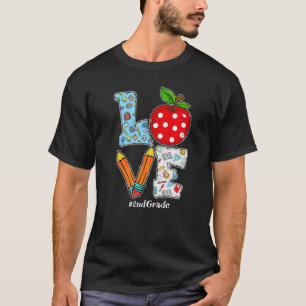 Love Back To School Cute Hello 2nd Grade Teacher S T-Shirt