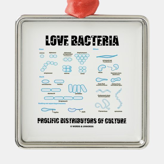 Love Bacteria Prolific Distributors Of Culture Metal Ornament