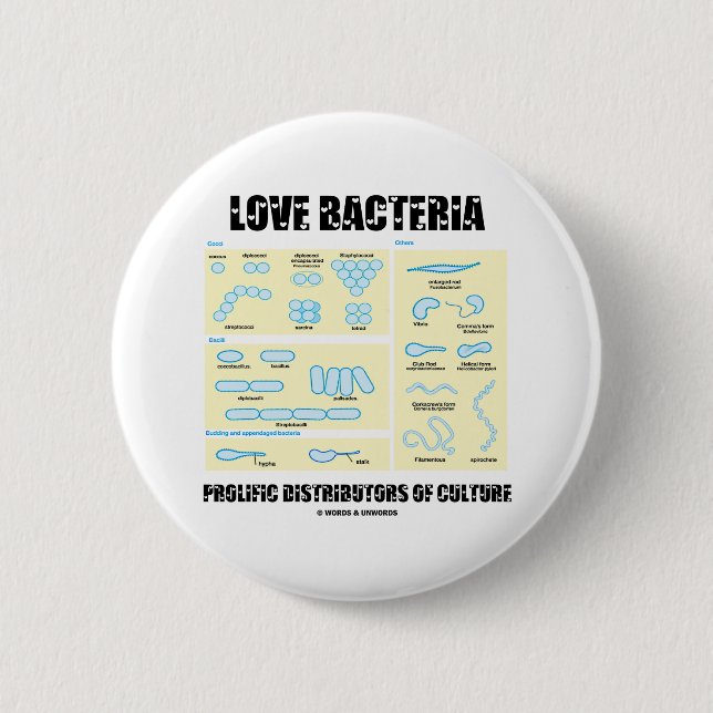 Love Bacteria Prolific Distributors Of Culture Pinback Button (Front)