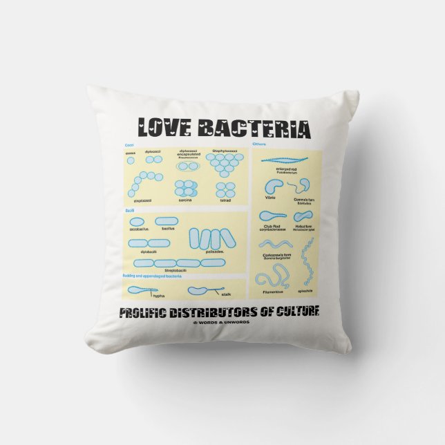 Love Bacteria Prolific Distributors Of Culture Throw Pillow (Front)