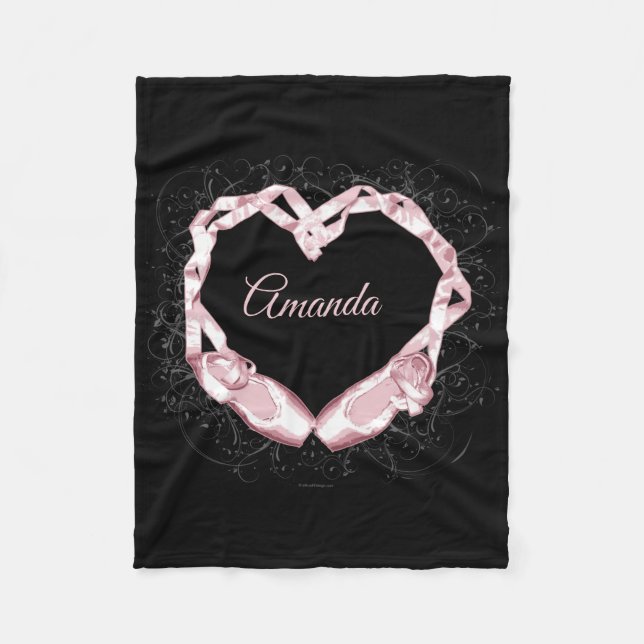 Love Ballet (Personalized) Fleece Blanket (Front)