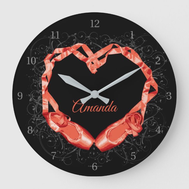 Love Ballet (Personalized) Large Clock (Front)