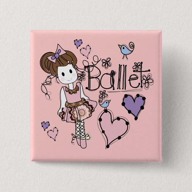 Love Ballet Pinback Button (Front)