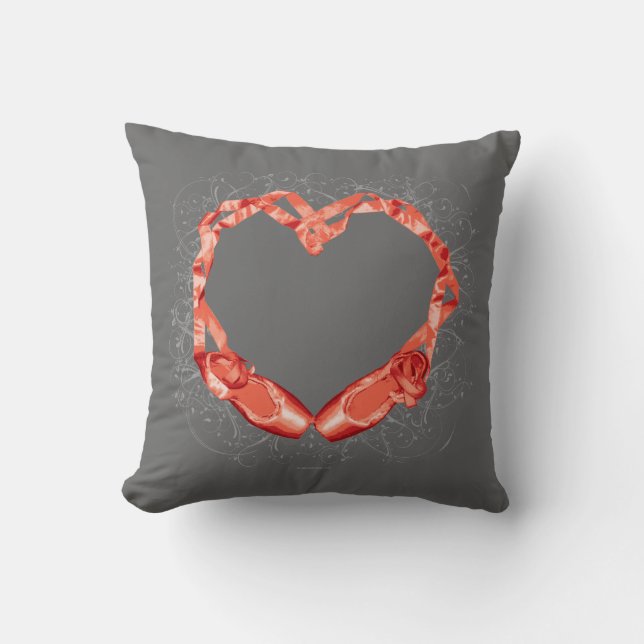Love Ballet Throw Pillow (Front)