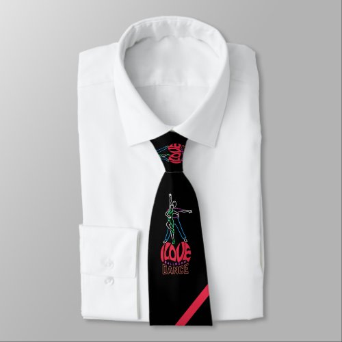 Love Ballroom Dance Neck Tie