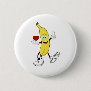Love banana button