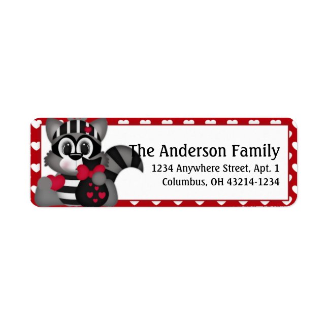 Love Bandit Valentine's Day Address Labels d3 (Front)