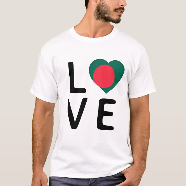 Love - Bangladesh Flag T-Shirt (Front)