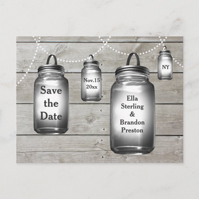 Love Barn Weddings Save the Date Announcement Postcard (Front)