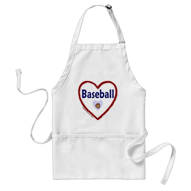 Love Baseball Adult Apron (Front)
