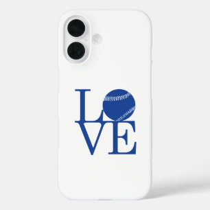 Love Baseball iPhone 16 Case