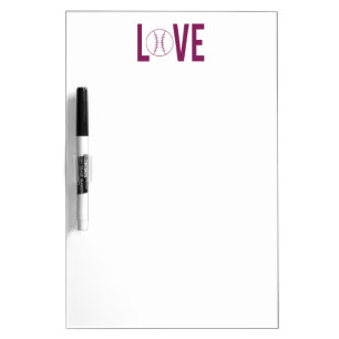 Love Baseball Dry-Erase Board