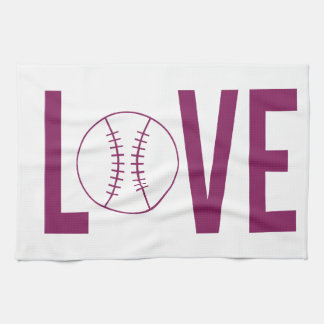 Love Baseball Kitchen Towel