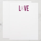 Love Baseball Letter Head (Front/Back)