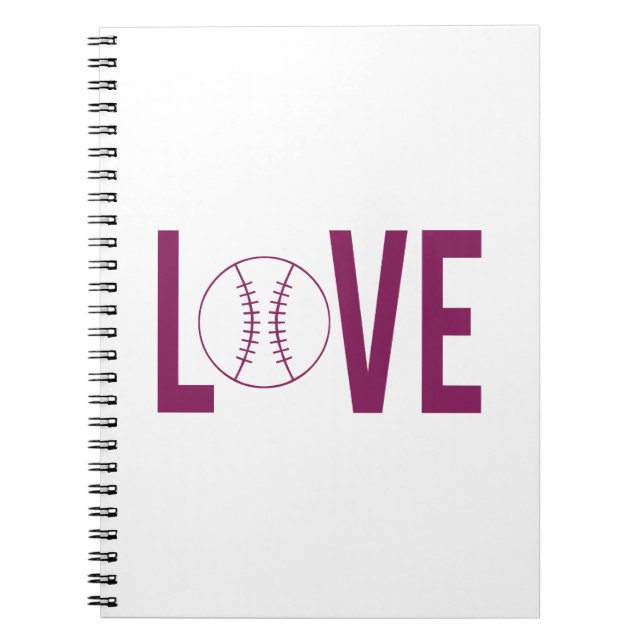 Love Baseball Photo Notebook (Front)