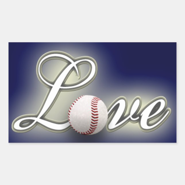 Love Baseball Photo Sticker (Front)