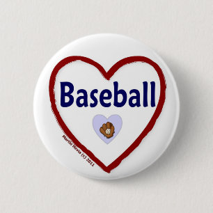Love Baseball Pinback Button