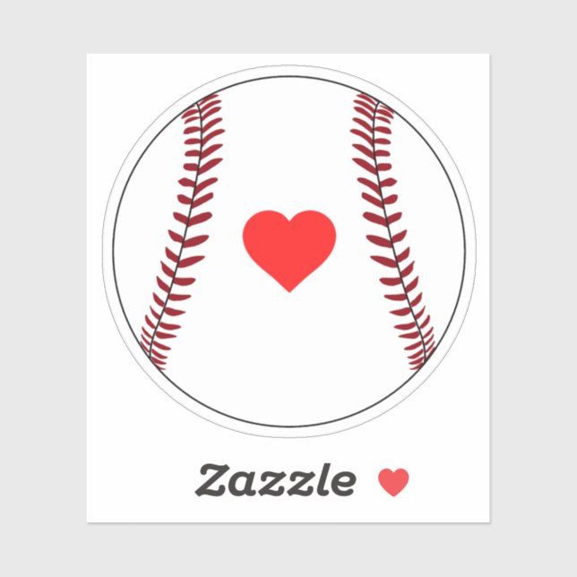 Love baseball sticker (Sheet)