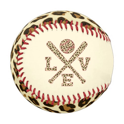 Love Baseball _ Stylish Leopard Pattern