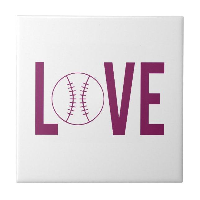 Love Baseball Tile (Front)