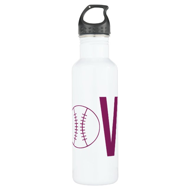 Love Baseball Water Bottle (Front)