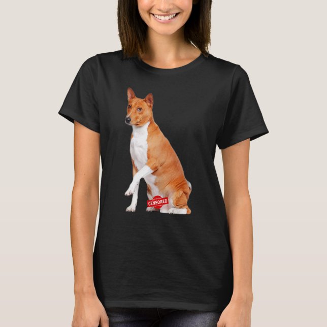 Love Basenji  Dog Mom Dad Puppy Cute Pet Valentine T-Shirt (Front)