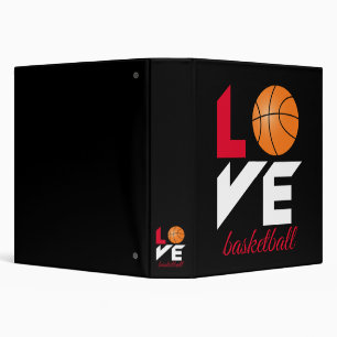 Love basketball 3 ring binder