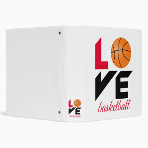 Love basketball 3 ring binder