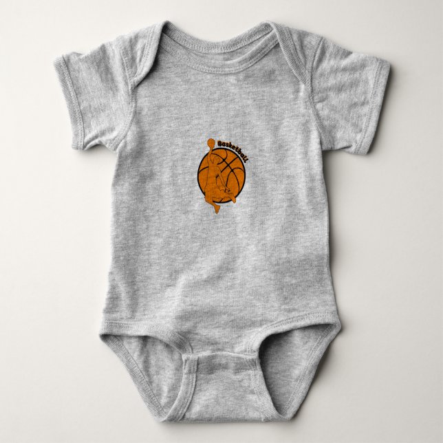 love basketball  baby bodysuit (Front)