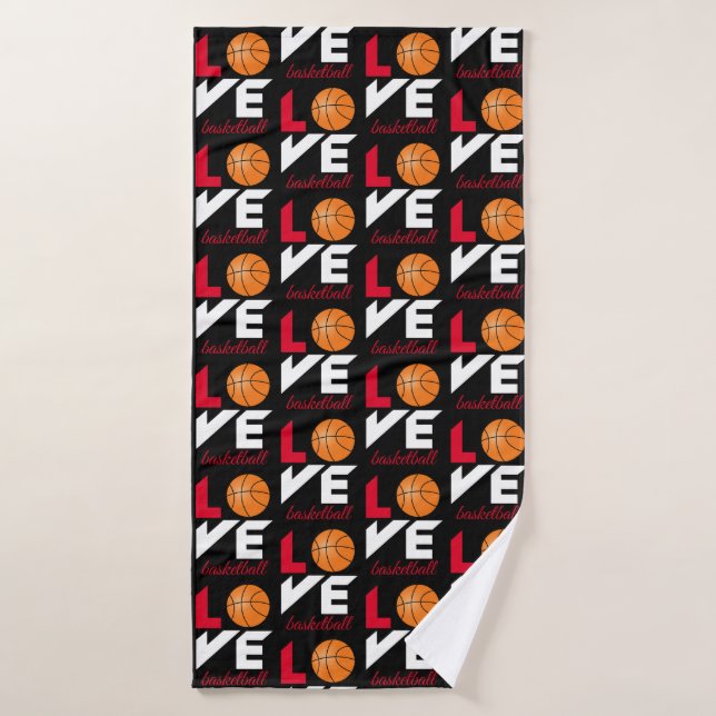 Love basketball bath towel (Bath Towel)