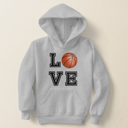 Love Basketball _ Black Letters  Hoodie