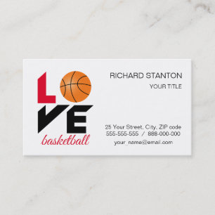 Love basketball business card