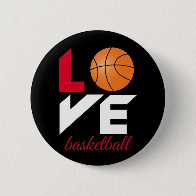 Love basketball button (Front)