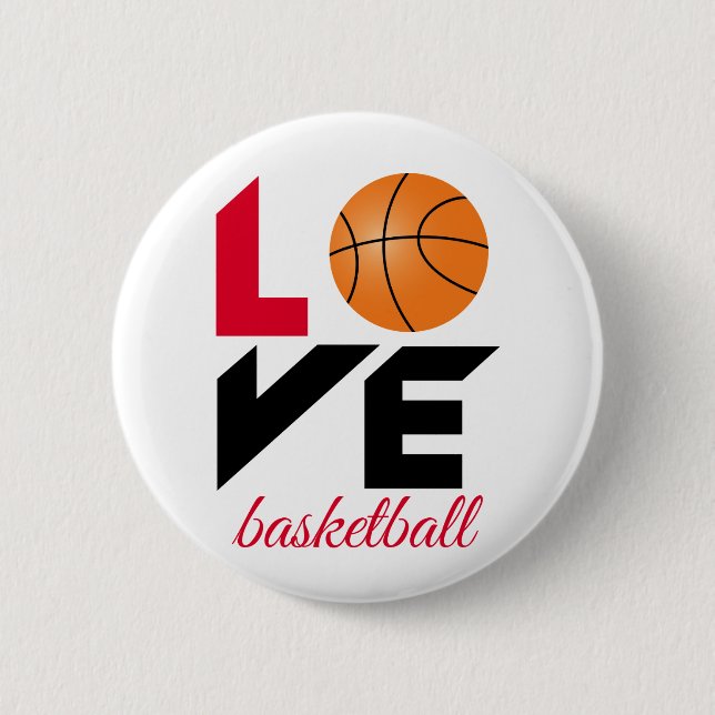Love basketball button (Front)
