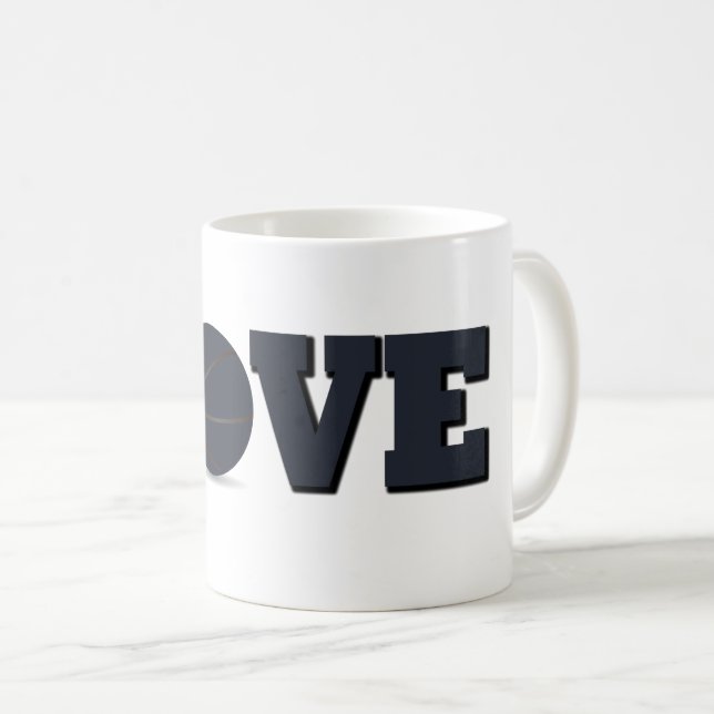 Love basketball  coffee mug (Front Right)