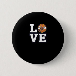 Love Basketball Design With Cool Emoji And Button