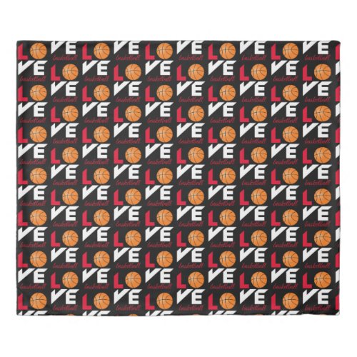 Love basketball duvet cover