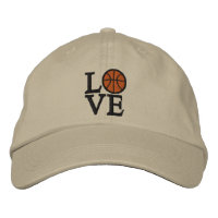 LOVE Basketball Embroidered Baseball Cap